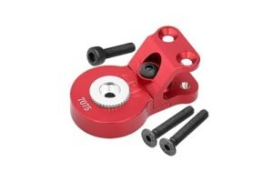 Arrma 1/10 Gorgon 4X2 Mega 550 Brushed Monster Truck Aluminum 7075 Servo Saver Steering 25T with Built in Spring Upgrade Red