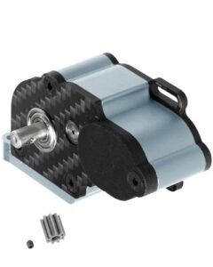 RCMYou Aluminum Transmission Gearboxes Upgrade for Axial SCX10 SCX10 II 90046 90047 RC Crawler Car Alloy Gearbox Hop Ups Titanium Including RC Car Ramps for Jumping
