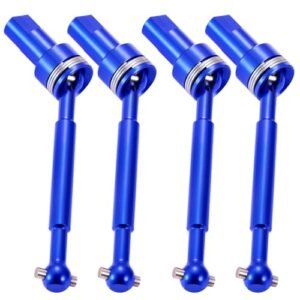 WEFEINO 4PCS Aluminum Front Rear CVD Driveshaft Assembly Upgrade Parts for Desert Cheetah RC Car 1 18 Latrax Teton