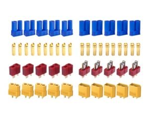 BABUVYA EC5 Connector XT60 T Plug Male Female 5.0mm Gold Bullet Plug Adapter for RC Airplanes Toronto Lipo Battery ESC Motor 15PCS
