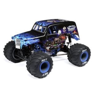 Losi 1 18 Mini LMT Son Uva Digger Monster Truck RC 2S 4X4 RTR Brushed with Battery Charger Blue LOS01026T2
