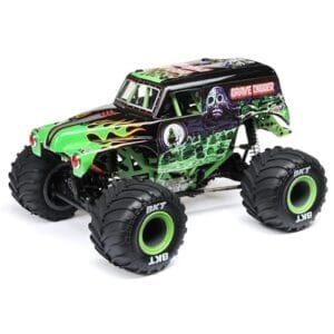 Losi 1 18 Mini LMT Grave Digger 2S 4X4 RTR Brushed Monster Truck RC with Battery and Charger Green LOS01026T1
