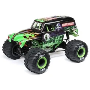 Losi 1 18 Mini LMT Grave Digger 2S 4X4 RTR Brushed Monster Truck RC with Battery and Charger Green LOS01026T1