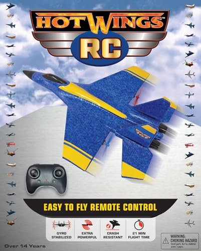 Hot Wings RC Plane with Gyro Stabilized Flight and EPP Foam Construction for Easy Flying
