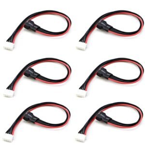 Wmzjnljy 6pcs JST XH 4S 20cm 22AWG LiPo Battery Balance Charging Extension Wire Cable for RC Quadcopter Lipo Battery Charger W67 6
