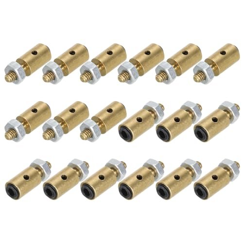 MECCANIXITY RC Servo Inverter Linkage Stoppers Adjustable Push Rod with Nut and Screw for RC Airplane D4x1.2mm 18Pcs