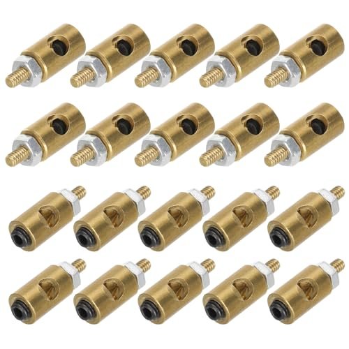 MECCANIXITY RC Servo Relay Linkage Stoppers Adjustable Push Rod with Nut and Screw for RC Airplane D5x3mm 20Pcs