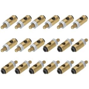 MECCANIXITY Adjustable Push Rod Connectors for RC Grading and Excavating 18Pcs Copper Linkage Stoppers D4x2 1mm
