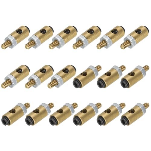 MECCANIXITY Adjustable Push Rod Connectors for RC Grading and Excavating 18Pcs Copper Linkage Stoppers D4x2 1mm