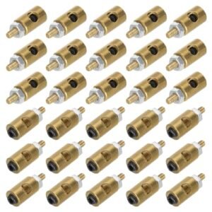 MECCANIXITY RC Servo Pulse Linkage Stoppers Adjustable Push Rod with Nut and Screw for RC Airplane D5x3mm 30Pcs