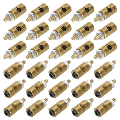 MECCANIXITY RC Servo Pulse Linkage Stoppers Adjustable Push Rod with Nut and Screw for RC Airplane D5x3mm 30Pcs