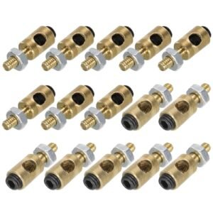 MECCANIXITY RC Servo Troubleshooting Linkage Stoppers Adjustable Push Rod with Nut and Screw for RC Airplane D4x2 5mm 15Pcs
