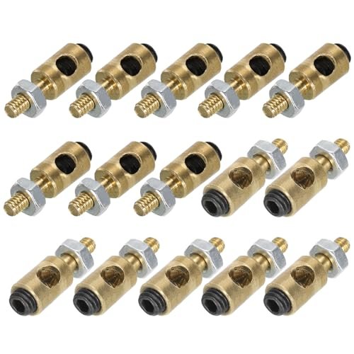 MECCANIXITY RC Servo Troubleshooting Linkage Stoppers Adjustable Push Rod with Nut and Screw for RC Airplane D4x2 5mm 15Pcs