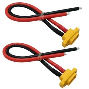 2Pcs XT60E M Plug Male Connector with 20CM 12AWG Cable for RC Oil Pregnancy Lipo Battery FPV Racing Quadcopter Drone