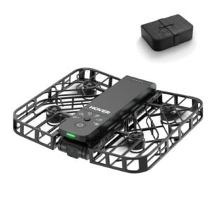 HOVERAir X1 Self-Flying Camera Black Standard with PU case, Pocket-Sized Drone HDR Video Capture, Palm Takeoff, Intelligent Flight Paths, Follow-Me Mode, Foldable Camera Drone with Hands-Free Control
