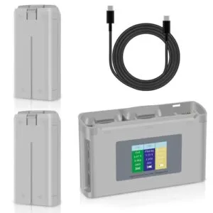 COOLSHOW Custom RC Battery Packs Intelligent Flight Mini 4K 2400mAh with Smart LED Triple Charger for DJI Mini 2 2 SE 4K SE