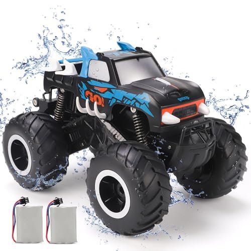 DISSONA 1/16 Scale RC Monster Truck Remote Control Car 2.4GHz 4WD All Terrain Waterproof Toy for Kids and Adults