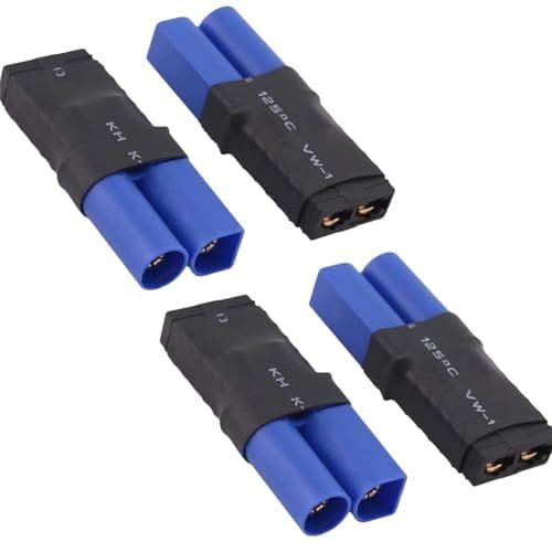 AFDHGS 4pcs EC5 to Traxxas ESC Charger Adapters for Lipo RC Batteries Traxxas Zee Batteries