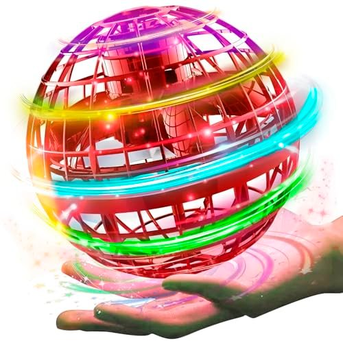 SHIP SMART CM Toys 2025 Boomerang Sprint RC Jet Hand Operated Mini Drone with LED Lights for Boys Girls Teens 6+ Indoor Outdoor Play Red
