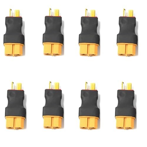 AFDHGS 8Pcs XT60 Female to Male Deans T Plug Connector Adapter for RC Car Boat Drone LiPo NiMH Battery ESC Connector Adapters Parts
