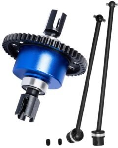 hopsupRC Center Drive Shaft CVD & 50T Diff Gear Slipper Upgrades Part for 1/8 Kraton 6s,Steel #45 Center Driveshaft Axles & Metal Spur Gear Differential Gears,Navy Blue