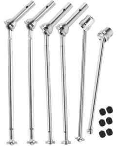 Schelle RC Steel Drive Shafts Axles Upgrades for Arrma 1/8 Kraton 6S BLX Front Rear Driveshaft Center CVD Dogbone 6pcs Silver