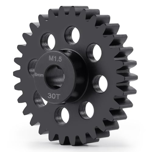 BRKRC Mod 1.5 8mm Bore Motor Gears 22T to 30T Steel Pinion Gear for X Maxx RC Monster Truck Upgrades 30T