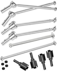 RCMYou Driveshaft Axles&Center Dogbone&Differential Outdrive Upgrades Part for Arrma 1/8 Typhon 6S,Steel #45 Front Rear Driveshaft CVD Axles,Silver