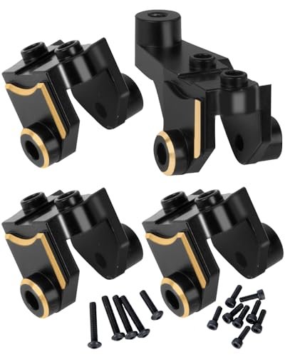 RCHuiWow Heavy Duty Brass Axle Lower Shock Mount Upgrade for 1/10 TRX4 RC Crawler Car Enhances Shock Angle Performance