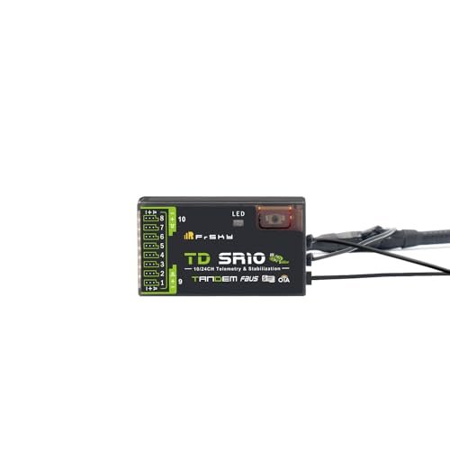 FrSky TDSR10 2.4Ghz 900Mhz Dual Band Receiver Compatible with Futaba RC Radios and Receivers