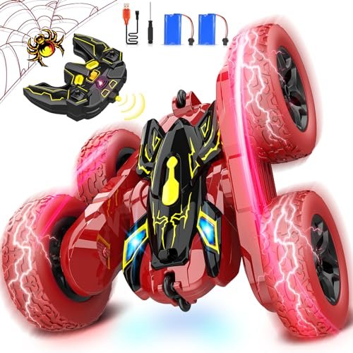 Webspidee Remote Control Car Toys for Kids Rechargeable 4WD Off Road Stunt Car with 360 Flips Birthday Gifts for Boys Age 3 to 12