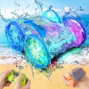 VATOS Remote Control Car Boat - Amphibious RC Car Boat 2.4 GHz Hand Controlled Gesture Sensing RC Waterproof Stunt 4WD Water Beach Pool Toys for Kids Boys Girls Toys for 4-8-12 Year Old Boys