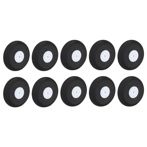 MECCANIXITY 64mm RC Airplane Sponge Wheels Pack of 10 for Dart RC Plane DIY Model Aircraft