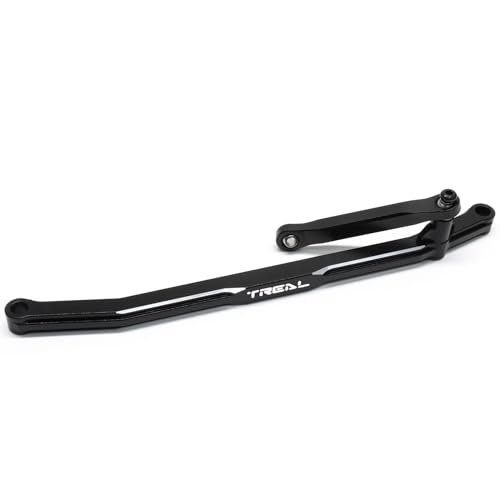 TREAL Aluminum 7075 RC Aluminum Drag Wheels Steering Tie Rod and Drag Link Set for 1/18 Mini LMT Black