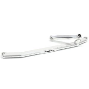 TREAL Aluminum 7075 RC Front Drag Wheels Steering Tie Rod and Drag Link Set for 1/18 Mini LMT Silver
