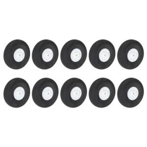 MECCANIXITY RC Plane Landing Wheels 38mm 1.5 Inch Dia Sponge Foam Wheels Pack of 10 for DIY RC Model Plane Aircraft Helicopter