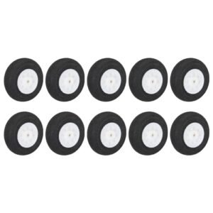 MECCANIXITY RC Airplane Wheels 25mm/0.98" Dia RC Airplane Aircraft Sponge Wheels RC Aircraft Foam Wheel Replacement for DIY RC Model Plane Aircraft RC Helicopter Pack of 10