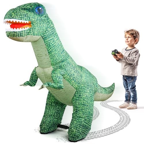 Jurassic Park Giant RC Plane Crash Inflatable Dinosaur Toy Remote Control T Rex for Kids Boys Girls