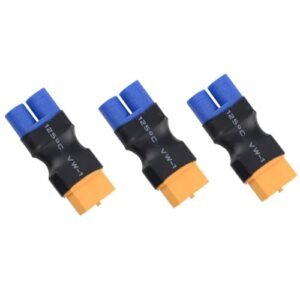 YXQ 3pcs Male EC3 to Female XT60 Connector Adapter for LiPO Battery