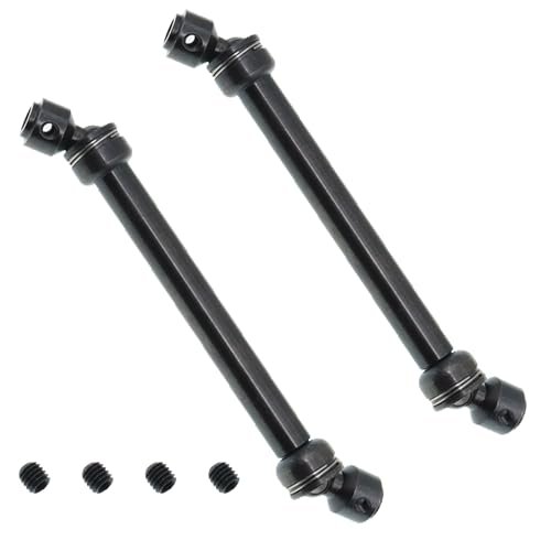 Treehobby 2Pcs Metal Drive Shaft CVD Compatible with Axial SCX10 90046 AXI03007 TRX 4 Redcat Gen8 D90 TF2 1/10 RC Crawler Car Dishwasher RC Willey