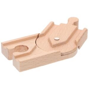 Totority RC Synthetic Oil Enhanced Wooden Train Track Expansion Block Synthetic Material Khaki 3.93x1.57x0.47 Inch