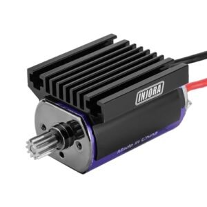 INJORA 180 PRO Brushed 48T Motor with Stainless Steel Pinion and Aluminum Heat Sink Compatible with 1/18 RC Car Wheels for TRX4M Upgrade