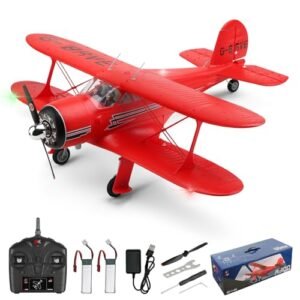 WLtoys A300 Pattern RC Airplanes Beechcraft D17 4 Channel Brushless Motor with 6G 3D Gyro and Lights