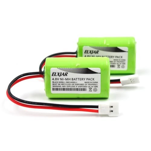 Coonyard 2 Pack 4.8V 150mAh NiMH Battery Replacement for 4D Flat Foamies RC Plane and Dynamite DYNB0008 1/3AAA Flat 4C RC Car Remote Toy Electronics