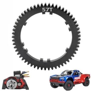Arrma Mojave 4S 4X4 BLX Reinforced Steel 57T Spur Gear Upgrade Part for Best RC Touring Car Tires Black