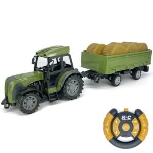 FarmFun RC Oil Tanker Truck Toy with Detachable Trailer Remote Control Vehicle for Kids Ages 3 4 5 6 7 8 Years Old