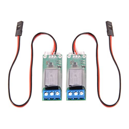 GZSHUNLI 2PCS RC PWM Electronic Relay Switch for RC Turbine Plane DIY Model Navigation Lights Controller Universal K1 Switch