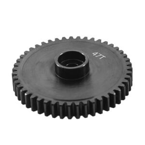 ERYUE Steel 47T Main Gear Metal Spur Gear Replacement for HPI Savage X 4.6 1/8 Car Upgrade Parts,Heavy Duty Spur Gear, Black