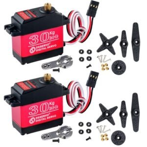 2PCS 30KG Metal Gear Digital Servo High Torque Steering Gear for 1/8 Petrol RC Cars Waterproof Aluminium Case DS3230