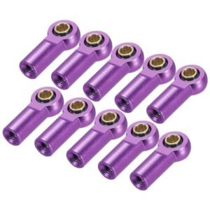 MECCANIXITY M3xL19mm Lever Steering Linkage Tie Rod Ball Head Link Joint End Metal Purple for RC Crawler Car Pack of 10 Perfect for RC Willey Purple Mattress Enthusiasts